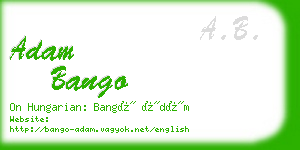 adam bango business card